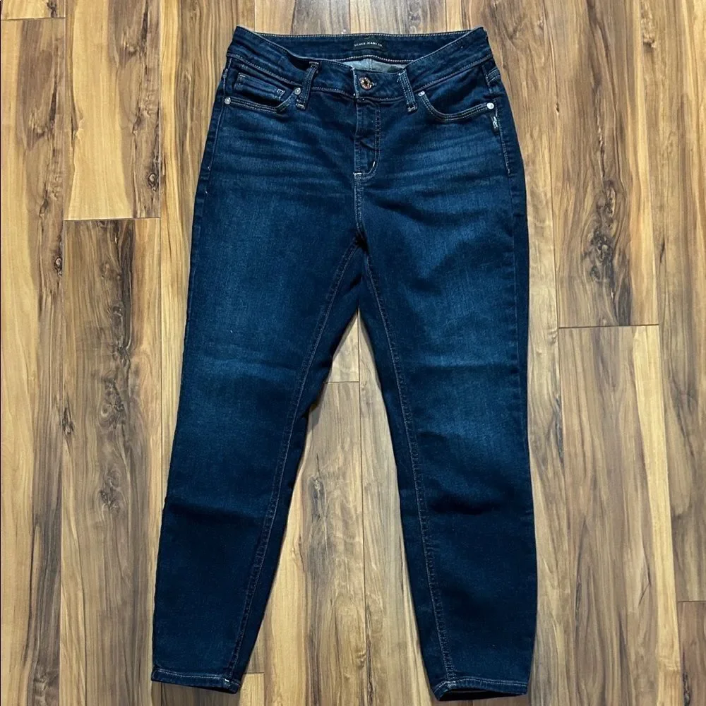 Silver Elyse Skinny Crop Jeans